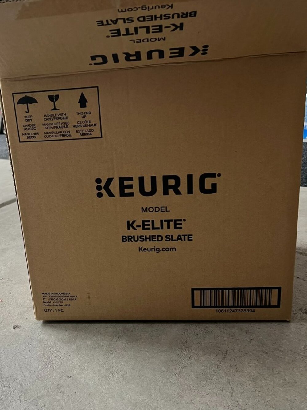 Keurig K-Elite Single Serve Coffee Machine Brushed Slate W/ Temperature Control